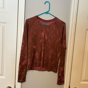 Lululemon Swiftly Tech long sleeve 2.0 Race Brown & Pink sz 10